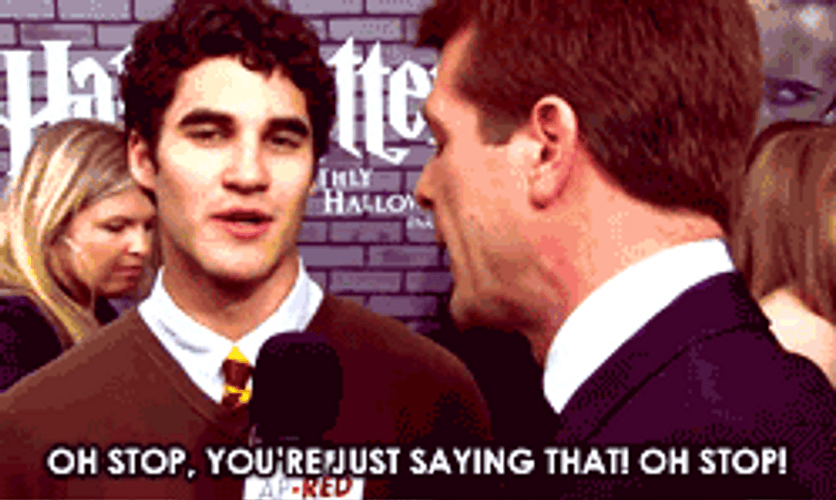 Darren Criss Oh Stop It You GIF