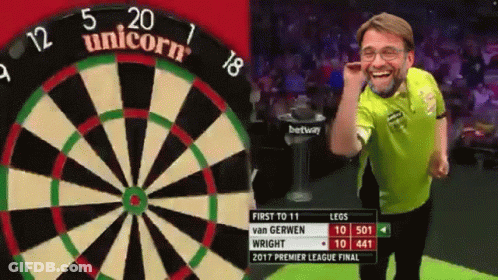 Dart Board Saying Unicorn England GIF