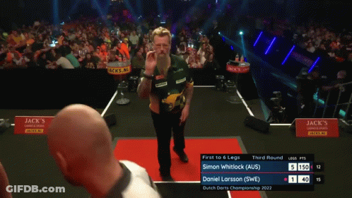 Dart Board With Winmau GIF