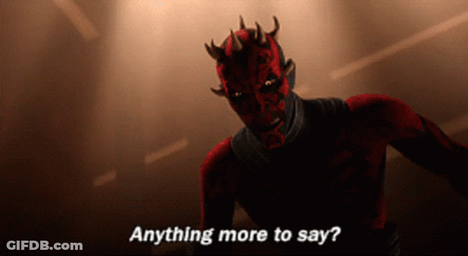 Darth Maul Anything More To Say GIF