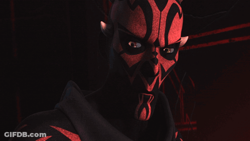Darth Maul Close Up With X On Chest GIF