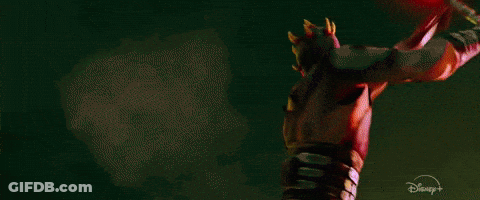 Darth Maul Holding Lightsaber And Shooting Red Lightning GIF