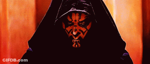Darth Maul In Hooded Cloak GIF