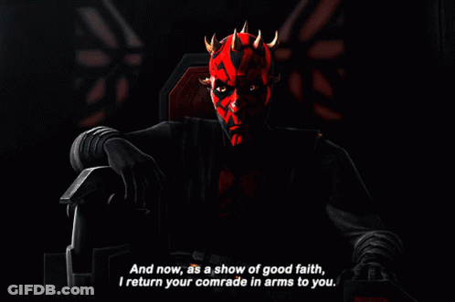 Darth Maul Returns Comrade In Arms GIF