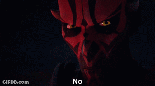 Darth Maul Saying No GIF