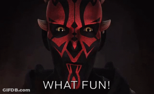Darth Maul Saying What Fun GIF