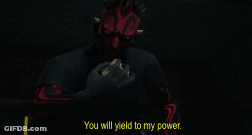 Darth Maul Says You Will Yield GIF