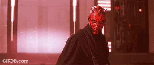 Darth Maul Standing In Dark Room GIF