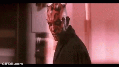 Darth Maul Standing In Red Room GIF