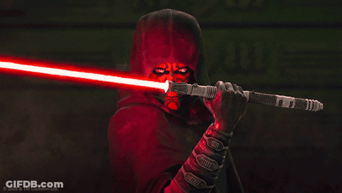 Darth Maul With Red Lightsaber GIF