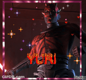 Darth Maul With Yuri In Red GIF