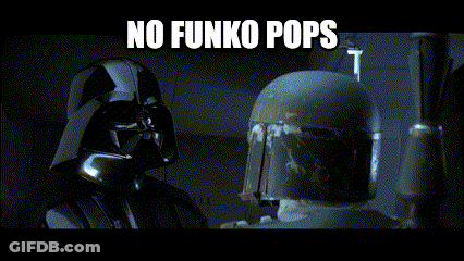 Darth Vader And Boba Fett Looking At Each Other No Funko Pops GIF