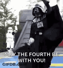 Darth Vader And Stormtroopers Dancing May The Fourth GIF
