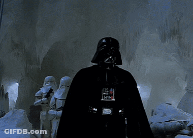 Darth Vader And Stormtroopers In Cave GIF