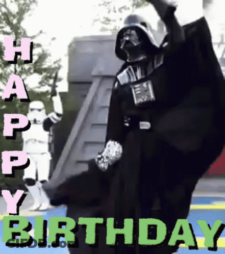 Darth Vader Dancing Stormtroopers Happy Birthday GIF