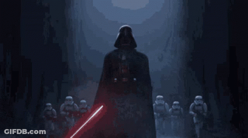 Darth Vader From Star Wars Is Shown In A Pixelated Image GIF