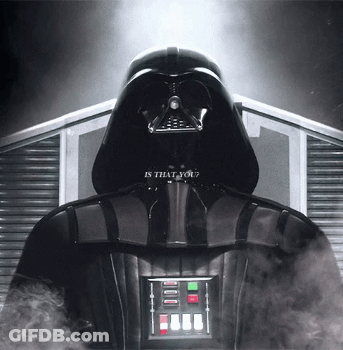 Darth Vader From Star Wars Is Surrounded By Smoke GIF