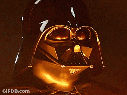 Darth Vader Helmet With Glowing Eyes GIF