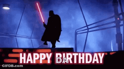 Darth Vader Holding Lightsaber GIF