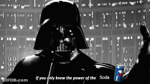 Darth Vader Holding Pepsi GIF