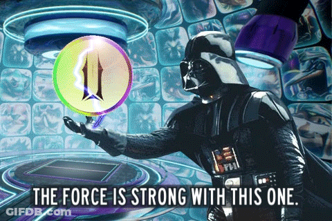 Darth Vader Holding Rainbow Ball The Force Is Strong GIF