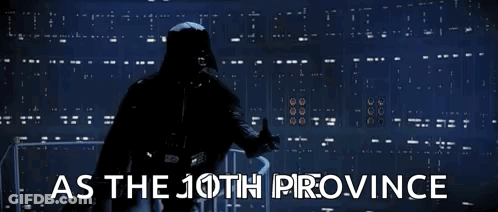 Darth Vader In Front Of Wall With Words GIF