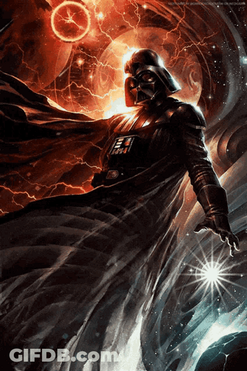 Darth Vader In Galaxy GIF