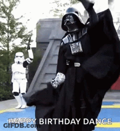 Darth Vader Dancing Saying Happy Birthday Dance GIF