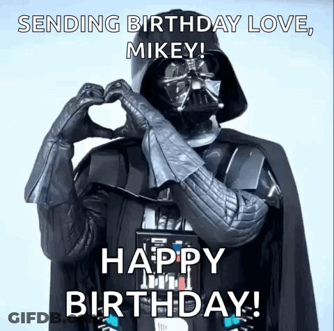 Darth Vader Making Heart Happy Birthday GIF