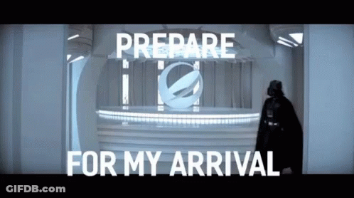 Darth Vader Standing With Prepare For My Arrival GIF