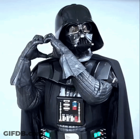 Darth Vader Making A Heart With His Hands GIF