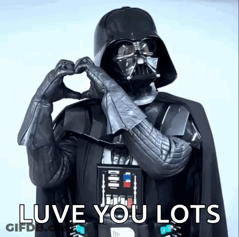 Darth Vader Making Heart With Hands Love You Lots GIF