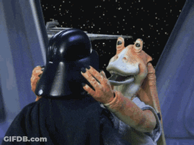 Darth Vader No Being Funny With Jar Binks GIF