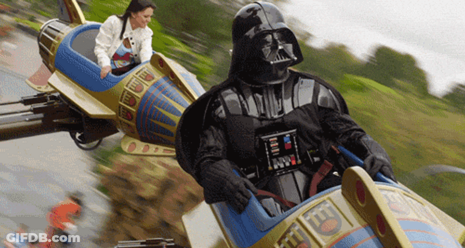 Darth Vader No Enjoying The Ride GIF