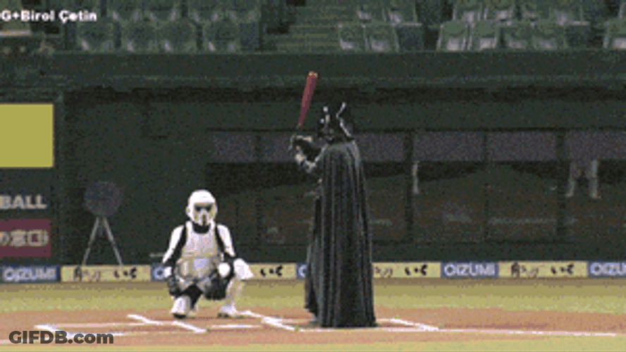Darth Vader No Plays Baseball GIF