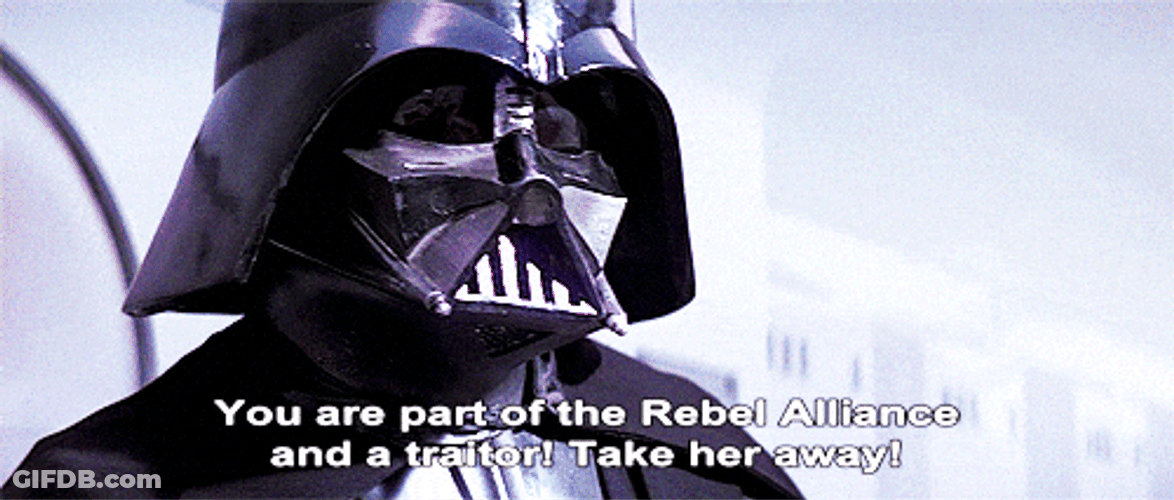Darth Vader No You Are A Traitor GIF