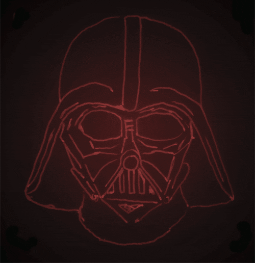 Darth Vader Noooo Red Silhouette Drawing GIF