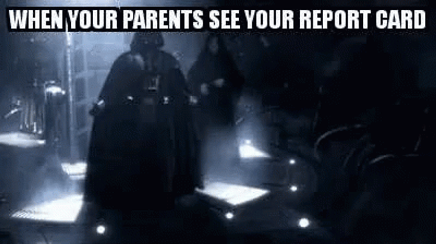 Darth Vader Noooo Report Card Meme GIF