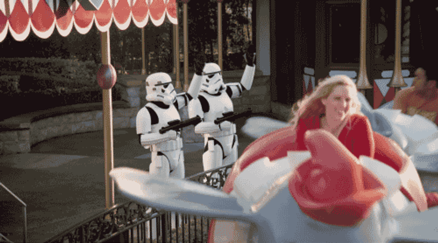 Darth Vader Noooo Riding Amusement Rides GIF
