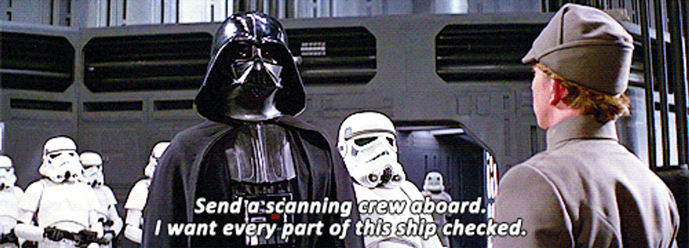 Darth Vader Noooo Scanning Crew Aboard GIF