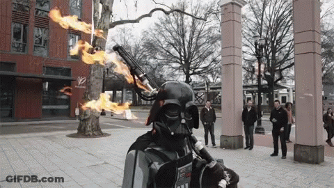 Darth Vader Playing Flaming Bagpipe GIF