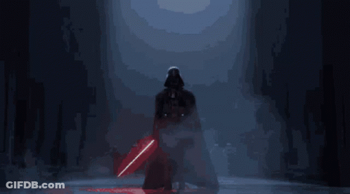 Darth Vader's Face In Darkness GIF
