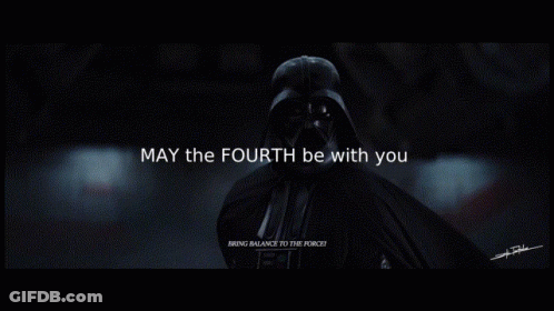 Darth Vader Saying May The Fourth Be With You GIF