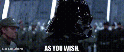 Darth Vader Says As You Wish To Crowd GIF