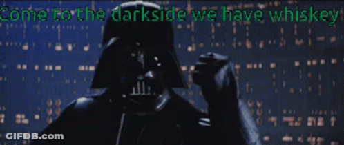 Darth Vader Says Come To The Darkside We Have Whiskey GIF