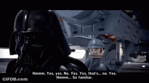 Darth Vader Says Hmm Yes Yes No Yes That 'S So Familiar GIF