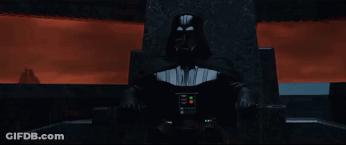 Darth Vader Sitting On Throne GIF