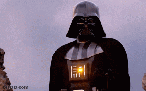 Darth Vader Statue With Chest Light GIF