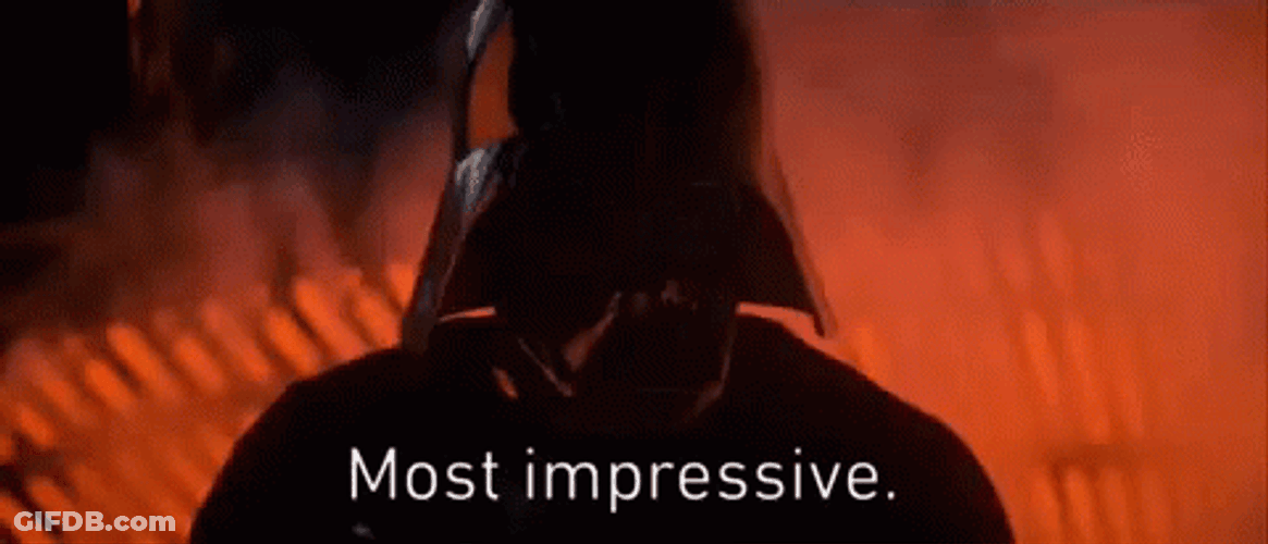 Darth Vader That Was Impressive Fight GIF