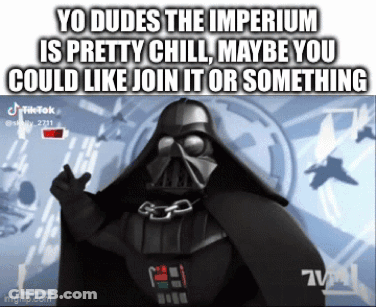 Darth Vader Thumbs Up Saying You Should Join The Imperium We Are Pretty Chill GIF